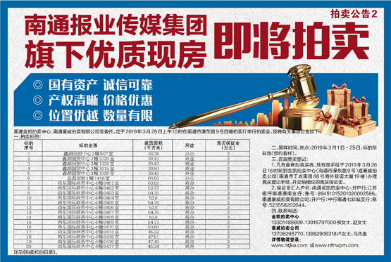 南通地区最新拍卖资讯速递